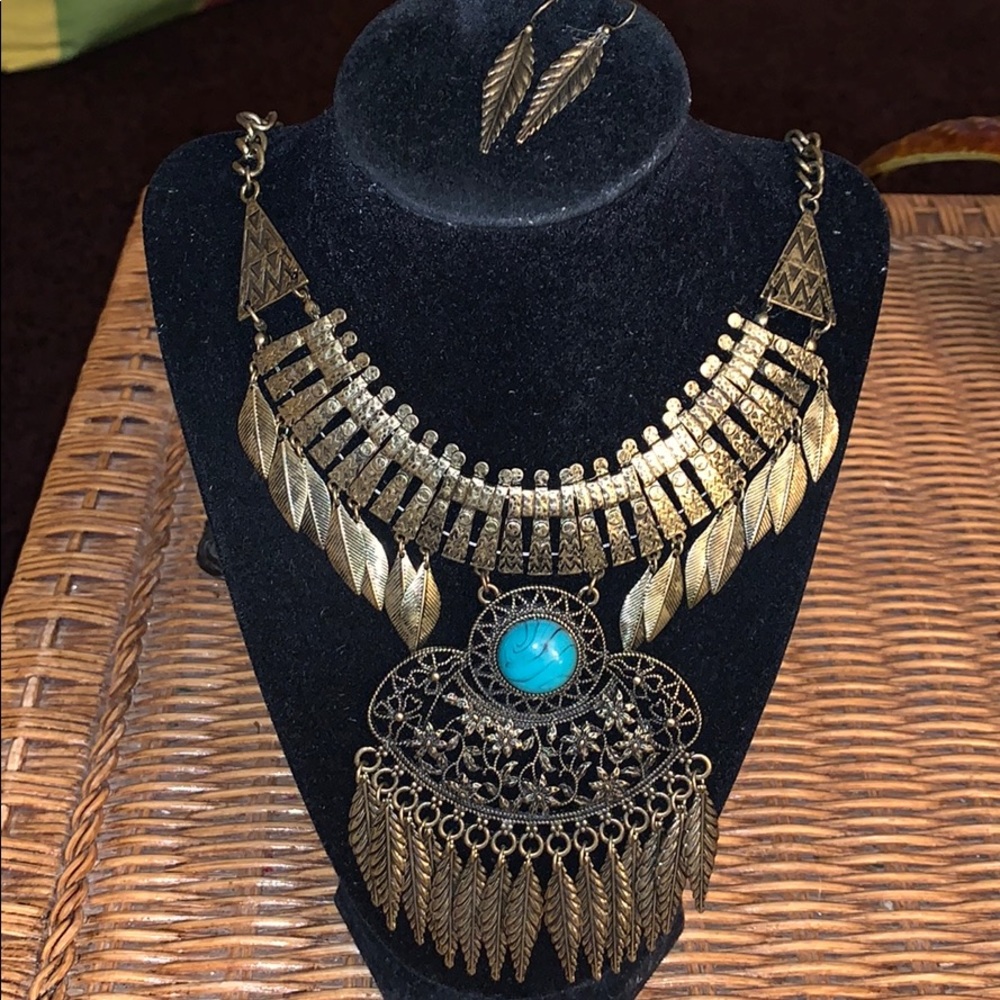 Necklace and matching earrings